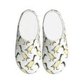 thumbnail image 1 of Rateoe Mallard Ducks Print Women's Men's Cotton Knit Slippers Lightweight Memory Foam Indoor House Shoes with Anti-Skid Sole-42/43, 1 of 7