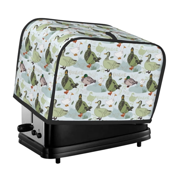 Rateoe Mallard Ducks Wild Birds Pattern Toaster Covers 2 Slice Wide Slot,Bread Machine Cover,Bread Dust Cover & Fingerprint Protection,Appliance Covers