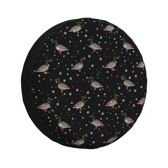 Rateoe Mallards And Snowflakes Pattern Tire Cover Wheel Protectors ...