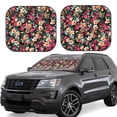 thumbnail image 1 of Rateoe Many Kind Of Flowers Pattern 2 Piece Car Windshield Sun Shade Foldable | Front Windshield Shade for Sun, Heat and UV Rays | Sunshade for Car Front Window-Large, 1 of 6