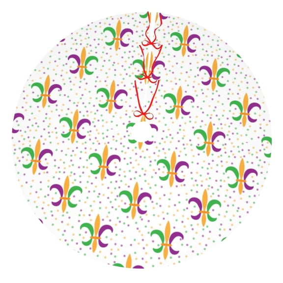 Rateoe Mardi Gras Carnival1 Print Christmas Tree Skirt 48" for Xmas Holiday New Year Party Circle Tree Mat Ornaments Decoration