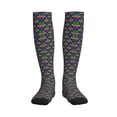 thumbnail image 1 of Rateoe Mardi Gras Carnival3 Compression Socks for Women and Men 20-30mmHg-Circulation Support Socks Knee High Nurse Pregnant Running Medical and Travel Athletic, 1 of 7