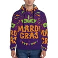thumbnail image 1 of Rateoe Mardi Gras2 Pattern Mens Hoodie, Pullover Hooded Sweatshirt, Kangaroo Pocket Hoodie Ideal for Daily Wear, Travel and Home-4X-Large, 1 of 7
