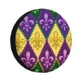 thumbnail image 1 of Rateoe Mardi Gras4 Pattern Tire Cover Wheel Protectors Weatherproof Wheel Covers Universal Fit for Trailer Rv SUV Truck Camper Travel Trailers Accessories-16 inch, 1 of 6