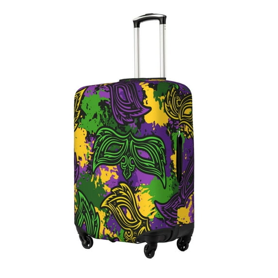 Rateoe Mardi Gras7 Printed Luggage Cover, Suitcase Protector Fits 18-32 Inch Luggage-Small