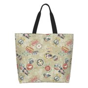 Rateoe Marine Sailing Badges Tote Bag - Waterproof Lightweight Handbags Travel Shoulder Bag for Hiking Yoga Gym Swimming Travel Beach