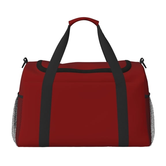 Rateoe Maroon Pattern Gym Bag for Women, Duffle Bag for Travel with Wet Pocket, Carry on Weekender Bags for Women, Water Resistant Travel Bag Duffel Bag