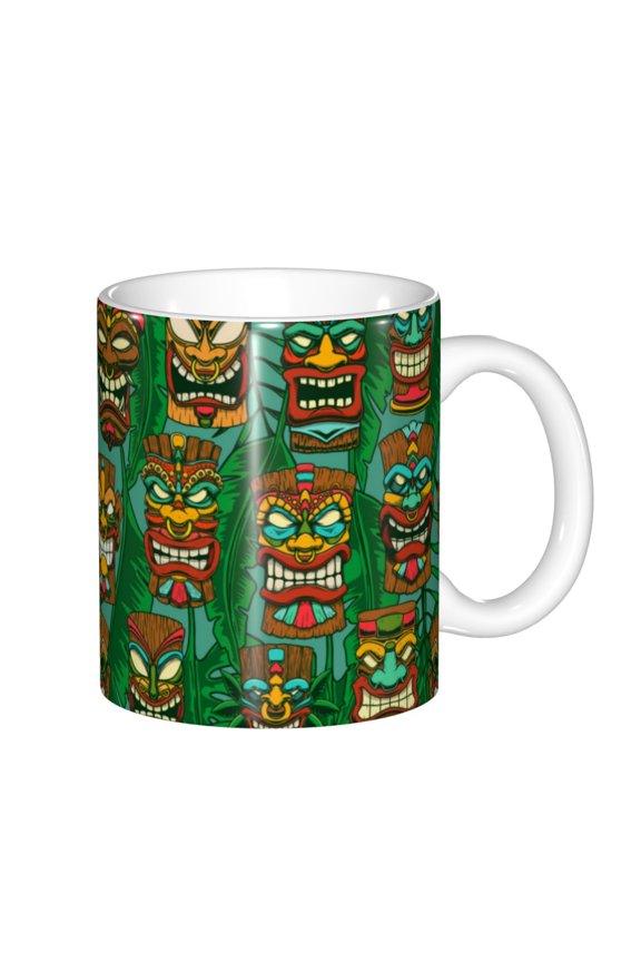 Mask And Palm Leaves Pattern Passport Holder Wallet Leather Mulit-purpose Travel Wallet Credit Cards Case ,Passport Cover for Women Men-6.5 in