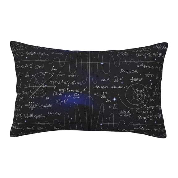 Rateoe Mathematica Science Pattern Pillow Covers with Invisible Zipper(Pillows are not Included) Standard Pillowcases-14"x20"