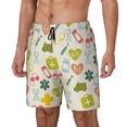 thumbnail image 1 of Rateoe Medical Icons Pattern Men’s Swim Shorts with Compression Liner – Double-Layered Quick-Dry Swimwear, Comfortable & Stretchy Beach Shorts-Medium, 1 of 6