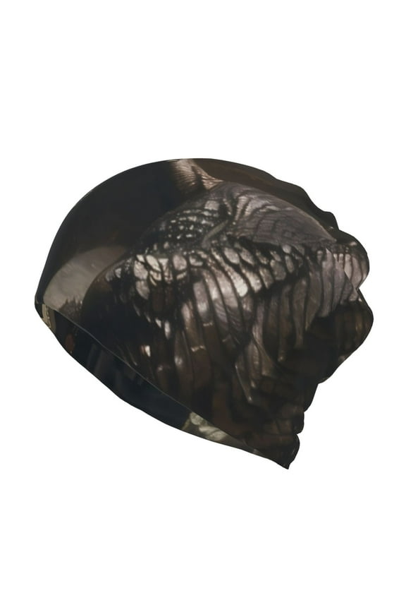 Medieval Knight And Dragon Cotton Slouchy Beanie Hat for Men/Women,Lightweight Oversize Large Thin Skull Cap Night Sleeping Cap