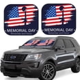 thumbnail image 1 of Rateoe Memorial Day Pattern 2 Piece Car Windshield Sun Shade Foldable | Front Windshield Shade for Sun, Heat and UV Rays | Sunshade for Car Front Window-Small, 1 of 6