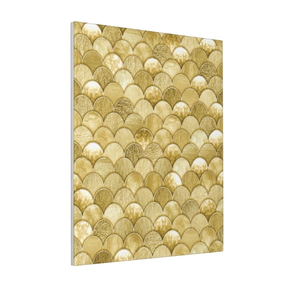 Rateoe Mermaid Fish Scale Pattern Decorative Picture – Unique Modern Wall Art, Ready-to-Hang Canvas Print for Home (Vertical)
