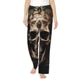 thumbnail image 1 of Rateoe Metal Style Horned Skull Pattern Women’s Ultra-Soft Comfy Pajama Lounge Pants Sleepwear,Comfortable Lounge Wear,lightweight Pajamas, Casual Home Wear-Medium, 1 of 6