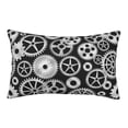 thumbnail image 1 of Rateoe Metallic Gears Pattern Pillow Covers with Invisible Zipper(Pillows are not Included) Standard Pillowcases-14"x20", 1 of 6