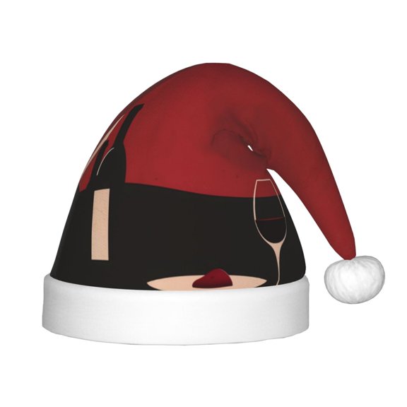 Rateoe Minimalist Romantic Dinner Santa Hat Confortable Christmas Hat for Christmas Party Favors Fit for Kids