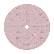 Rateoe Minimalist Snowflake Pattern Christmas Tree Skirt with Ties, Christmas Tree Decorations, Farmhouse Christmas Decor Xmas Holiday Decorations-30"