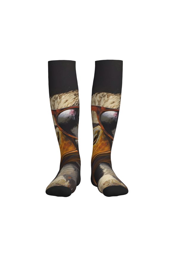 Modern Funny Duck Compression Socks for Women and Men 20-30mmHg-Circulation Support Socks Knee High Nurse Pregnant Running Medical and Travel Athletic