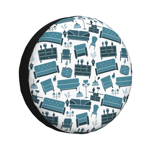 Rateoe Modern Furniture Pattern Tire Cover Wheel Protectors Weatherproof Wheel Covers Universal Fit for Trailer Rv SUV Truck Camper Travel Trailers Accessories-14 inch