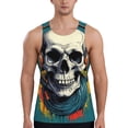 thumbnail image 1 of Rateoe Modern Hip-Hop Skull Pattern Sleeveless Gym Shirt Muscle Tee Breathable Workout Shirt Slim-Fit Tank Quick Dry Fit Muscle Tank Top Bodybuilding Sleeveless T Shirt-Medium, 1 of 7