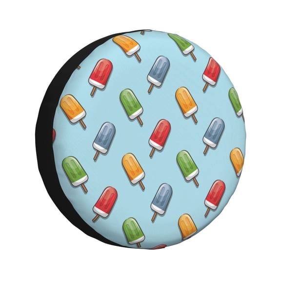 Rateoe Modern Ice Cream Pattern Tire Cover Wheel Protectors Weatherproof Wheel Covers Universal Fit for Trailer Rv SUV Truck Camper Travel Trailers Accessories-14 inch