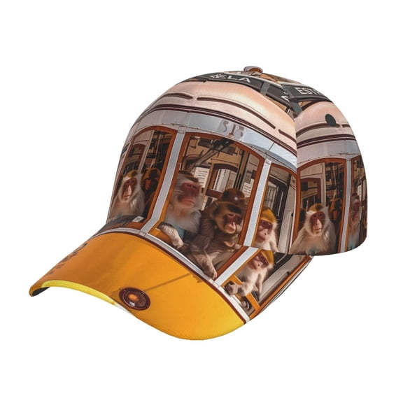 Rateoe Modern Urban Monkey Pattern Baseball Cap Outdoor Cap Mountain Dad Hat - Unstructured Soft Cotton Cap-Adjustable UV Protection Cap