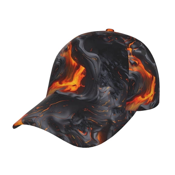 Rateoe Molten Lava Abstract Flow Pattern Mens Baseball Cap Adjustable Curved Brim Hat, Soft Cotton Sports Cap for Outdoor, Casual, and Everyday Wear, Comfortable & Breathable