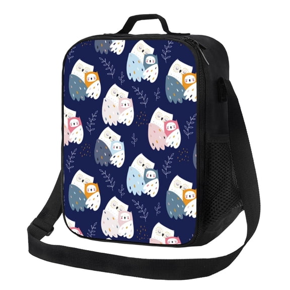 Rateoe Mom And Baby Owls Lunch Bag Reusable Lunch Box with Shoulder Straps for Men Women Insulated Portable Lunchbox for adults Suitable for School Work Picnic