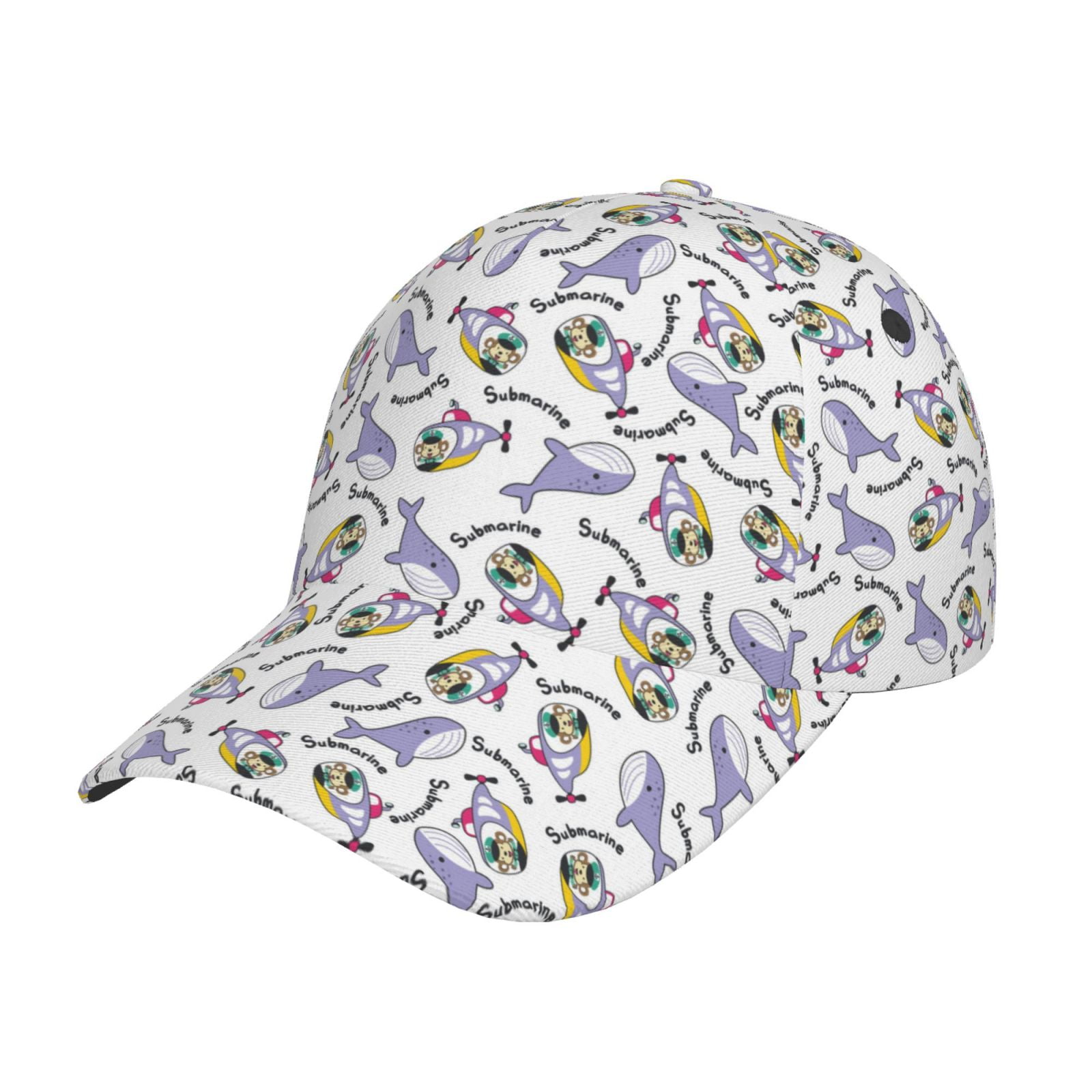 Rateoe Monkey Submarine Captain Pattern Men’s Baseball Cap – Adjustable ...