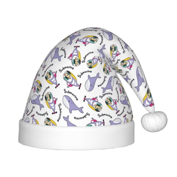 Rateoe Monkey Submarine Captain Santa Hat Confortable Christmas Hat for Christmas Party Favors Fit for Kids