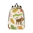thumbnail image 1 of Rateoe Monkeys in the Jungle Pattern Canvas College Laptop Backpack,Travel Daypack,Durable Rucksack Travel Notebook Bag School Backpack Book Bag for Men Women-Medium, 1 of 7