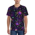 thumbnail image 1 of Rateoe Multi-colored Spiders Pattern Men’s Baseball Short Sleeve Polo Shirt, Midweight Men's Shirt Golf Shirt Polo Shirts Quick Dry Short-Medium, 1 of 7