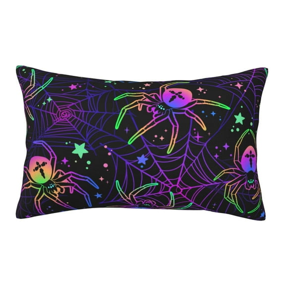 Rateoe Multi-colored Spiders Pattern Pillow Covers with Invisible Zipper(Pillows are not Included) Standard Pillowcases-20"x30"