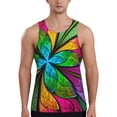 thumbnail image 1 of Rateoe Multicolored Beautiful Flower Pattern Sleeveless Gym Shirt Muscle Tee Breathable Workout Shirt Slim-Fit Tank Quick Dry Fit Muscle Tank Top Bodybuilding Sleeveless T Shirt-4X-Large, 1 of 7