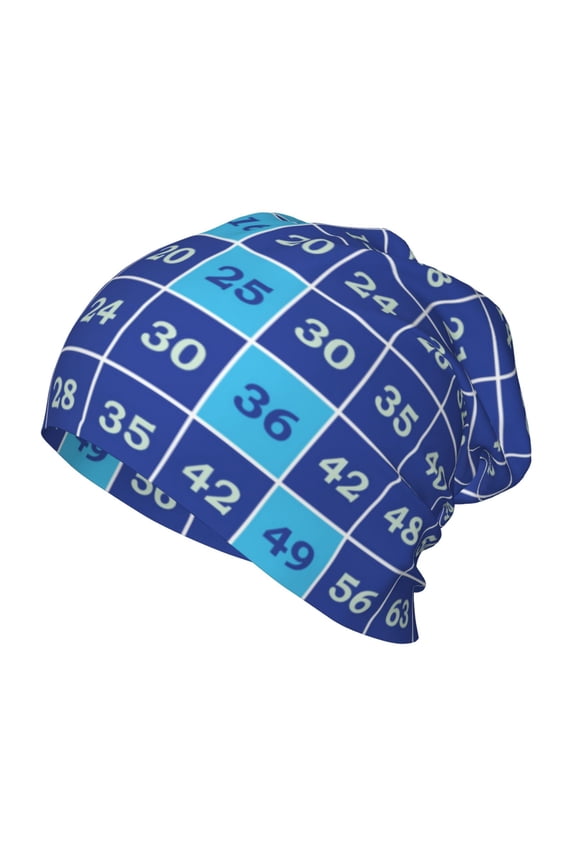 Multiplication Table Kids Beanie Warm Knit Beanie Hats Boys Girls Winter Hat Soft Slouchy Hats for Kids