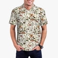 thumbnail image 1 of Rateoe Mushroom Garnish Pattern Men's Short Sleeve Polo Shirts, Golf Polo Shirts Short Sleeve Performance Moisture Wicking Dry-Large, 1 of 6