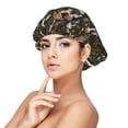 thumbnail image 1 of Rateoe Mushroom Garnish Pattern Silk Satin Hair Bonnet for Sleeping, Adjustable Sleep Cap Turban for Women , Curly Straight Hair Long Large Braid, 1 of 6