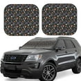 thumbnail image 1 of Rateoe Mushroom Pattern 2 Piece Car Windshield Sun Shade Foldable | Front Windshield Shade for Sun, Heat and UV Rays | Sunshade for Car Front Window-Small, 1 of 6