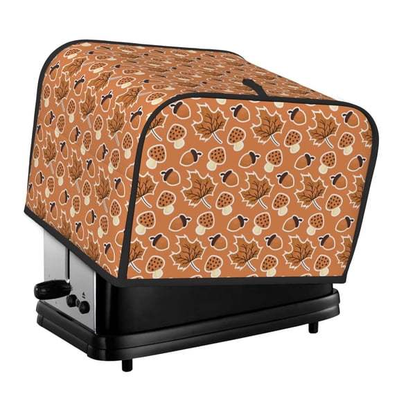 Rateoe Mushroom maple nuts Pattern Toaster Covers 4 Slice Wide Slot,Bread Machine Cover,Bread Dust Cover & Fingerprint Protection,Appliance Covers