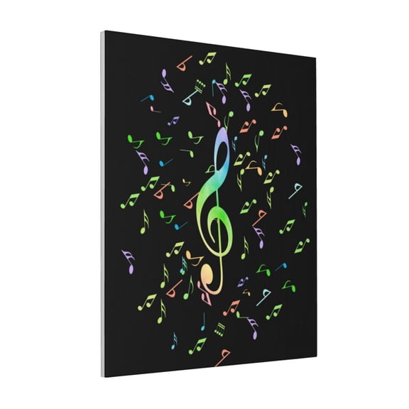 Rateoe Music Notes Pattern Decorative Picture – Unique Modern Wall Art, Ready-to-Hang Canvas Print for Home (Vertical)