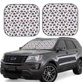 thumbnail image 1 of Rateoe Music Player Pattern 2 Piece Car Windshield Sun Shade Foldable | Front Windshield Shade for Sun, Heat and UV Rays | Sunshade for Car Front Window-Large, 1 of 6