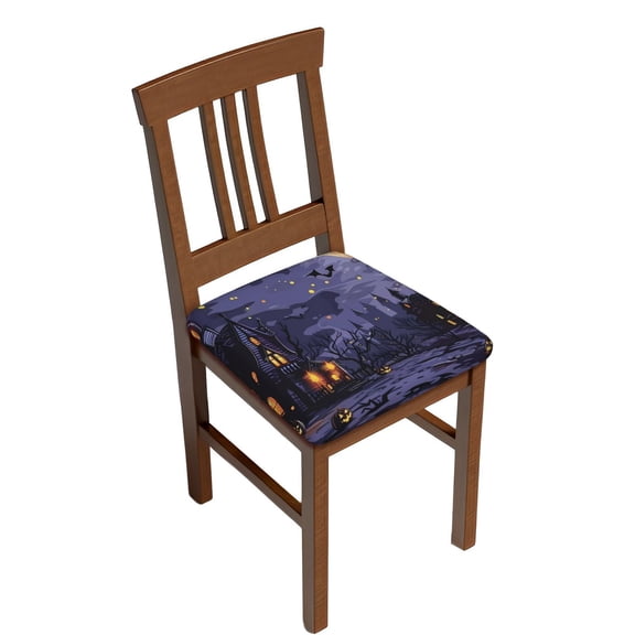 Rateoe Mystery House Halloween Night Pattern Square Couch Cushion Covers, Sofa Furniture Protector Slipcover with Bottom Tie rope, Soft Non-Slip Non-Wrinkle Non-Sticky-Two Pieces