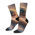 thumbnail image 1 of Rateoe Mythical Serpent Mountain Sunrise for Women Casual Calf Socks - Cute Crew Socks - Thin Soft Above Ankle Socks Size 5-11, 1 of 6