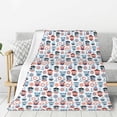 thumbnail image 1 of Rateoe Nautical And Pirate Owls Pattern Flannel Throw Blanket, Ultra-soft Blanket for Bed, Couch, Car, Hypoallergenic Anti-pilling blanket-60"x50"(Vertical), 1 of 6