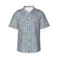 thumbnail image 1 of Rateoe Nautical1 Pattern Men’s Hawaiian Shirt – Short Sleeve Button-Down Tropical Beach Shirt, Lightweight & Breathable Casual Aloha Shirt with Pocket,Large, 1 of 7