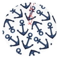 thumbnail image 1 of Rateoe Navy Blue Anchors Print Christmas Tree Skirt 48" for Xmas Holiday New Year Party Circle Tree Mat Ornaments Decoration, 1 of 7