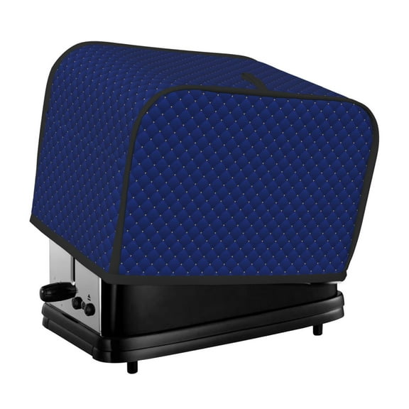 Rateoe Navy Blue Pattern Toaster Covers 2 Slice Wide Slot,Bread Machine Cover,Bread Dust Cover & Fingerprint Protection,Appliance Covers