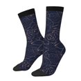 thumbnail image 1 of Rateoe Navy Dark Blue for Women Casual Calf Socks - Cute Crew Socks - Thin Soft Above Ankle Socks Size 5-11, 1 of 6