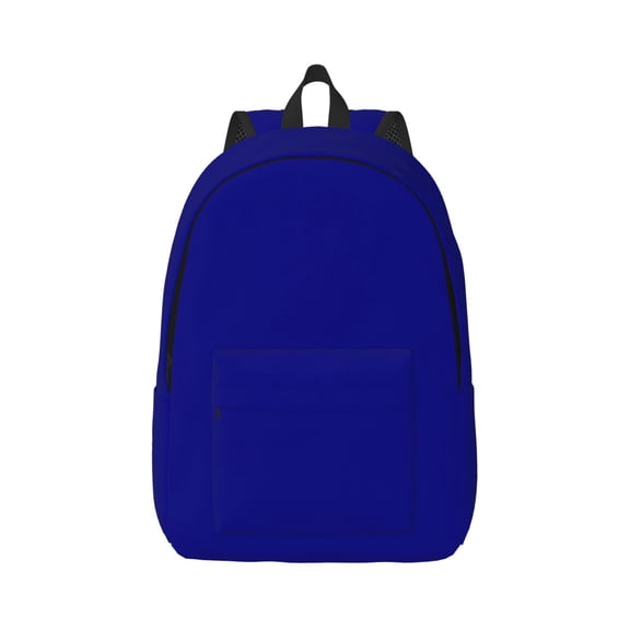 Rateoe Navy Pattern Canvas College Laptop Backpack,Travel Daypack,Durable Rucksack Travel Notebook Bag School Backpack Book Bag for Men Women-Small