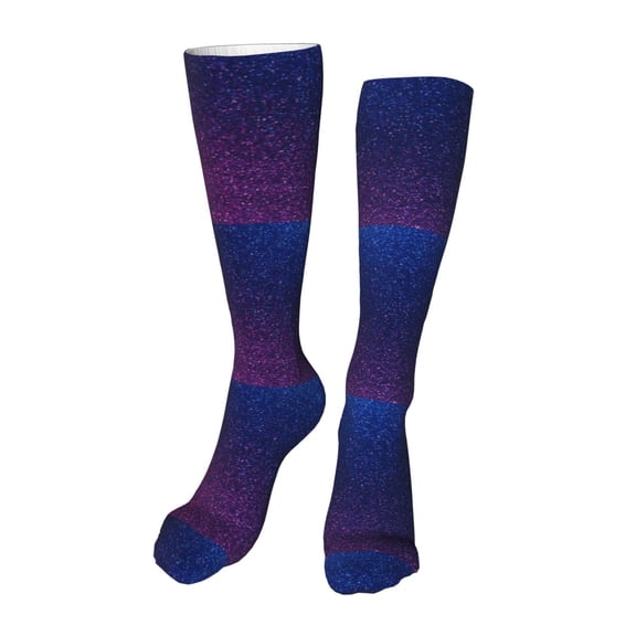 Rateoe Neon Glitter print Women's Men's Novelty 20in Crew Socks Cotton Socks Knee High Socks for Walking,Running,Nurses,Pregnancy-One Size